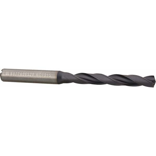 Kennametal 2658213 Jobber Length Drill Bit Letter F (0.2570) Dia, 140 deg, Solid Carbide
