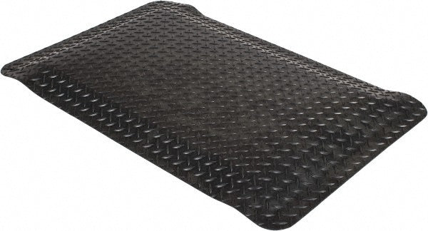 Wearwell 414.1516X2X3BK Anti-Fatigue Mat 3' Long, 2' Wide, 15/16 Thick, Vinyl, Beveled Edges, Heavy-Duty
