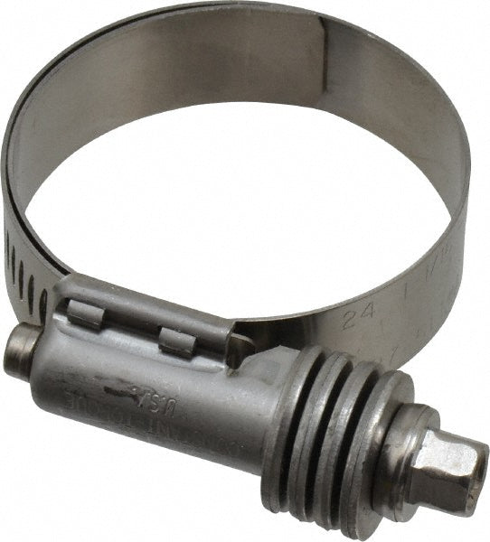 Ideal Tridon 4702451 Worm Gear Clamp SAE 24, 1-1/16 to 2" Dia, Stainless Steel Band