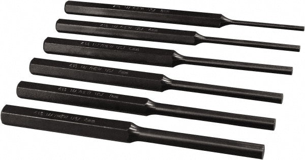 Mayhew 62080 Roll Pin Punch Set 6 Pc, 3 to 8 mm