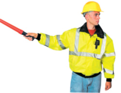 OccuNomix LUX-TJBJ-YM General Purpose & High Visibility Jacket Size Medium, Polyester, Zipper & Snaps Closure