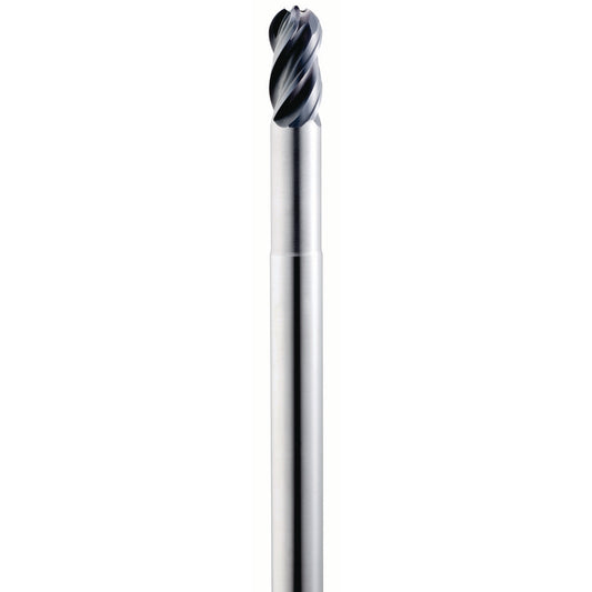 Kyocera SGS Precision Tools 36480 Ball End Mill 0.25" Dia, 0.5" LOC, 4 Flute, Solid Carbide