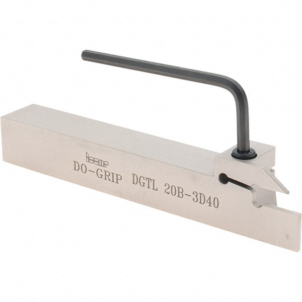 Iscar 2301401 Indexable Grooving-Cutoff Toolholder DGTL 20B-3D40, 3 to 3.18 mm Groove Width, 10 mm Max Depth of Cut, Left Hand