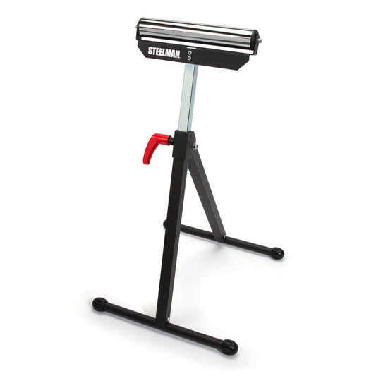 JS Products 67108 11.5-Inch Wide Adjustable Single Roller Material Support Stand