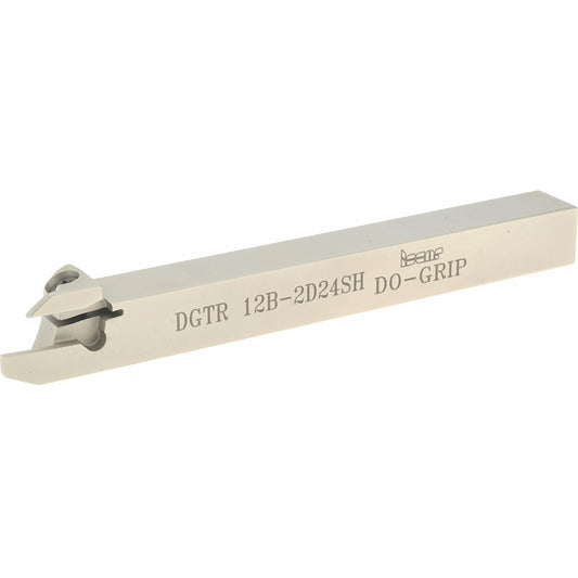 Iscar 2393428 Indexable Grooving-Cutoff Toolholder DGTR 12B-2D24SH, 1.9 to 2.5 mm Groove Width, 12 mm Max Depth of Cut, Right Hand