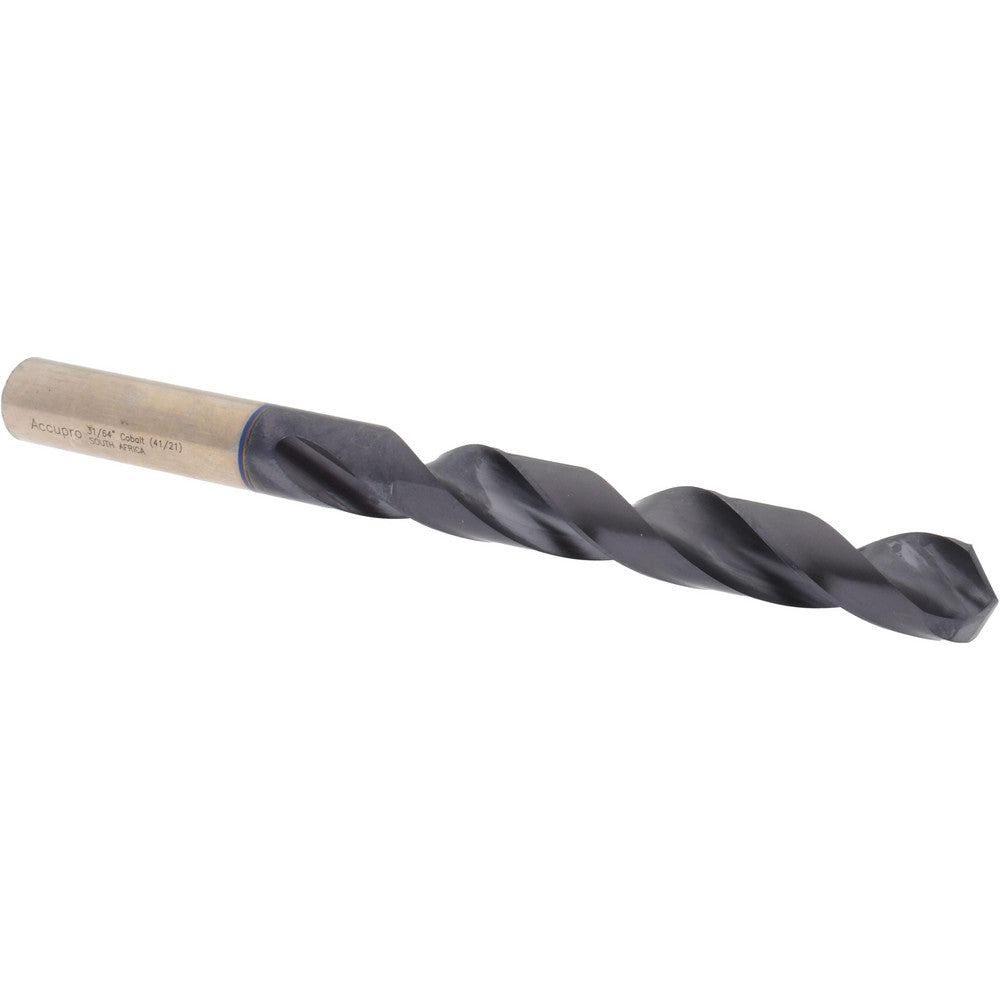 Accupro 1BB1229-AC Jobber Length Drill Bit 31/64" Dia, 120 &deg, Cobalt