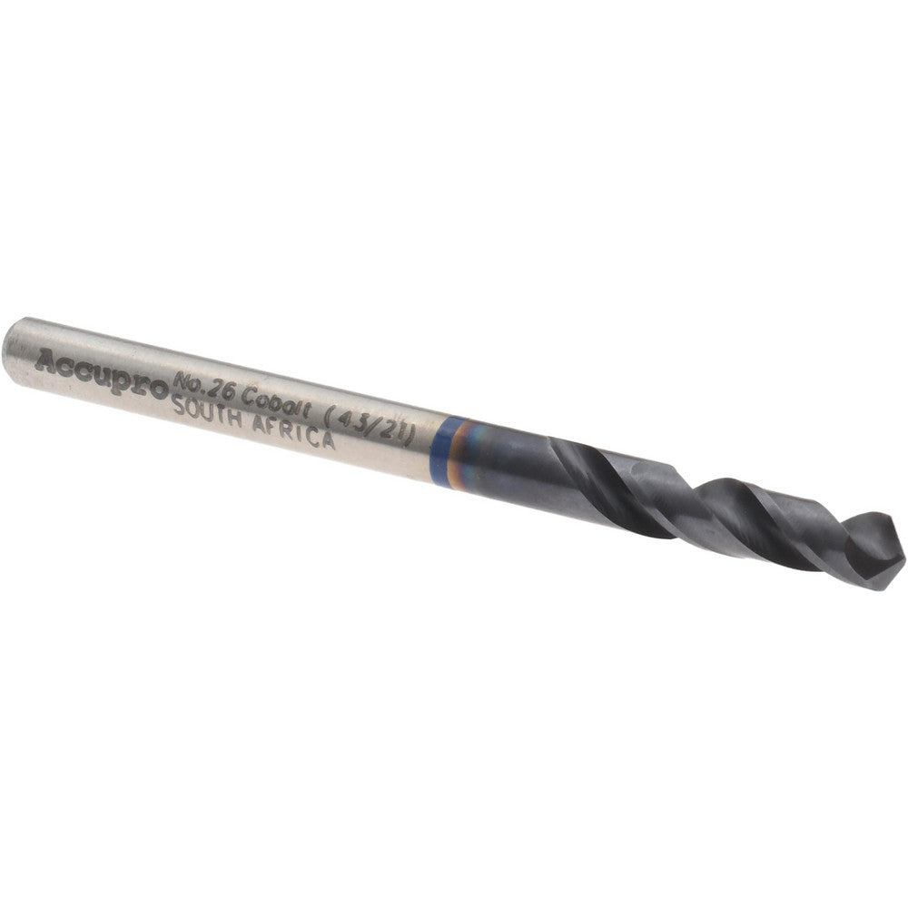 Accupro 1BS0373-AC Screw Machine Length Drill Bit Size #26, 120 deg Point, Cobalt