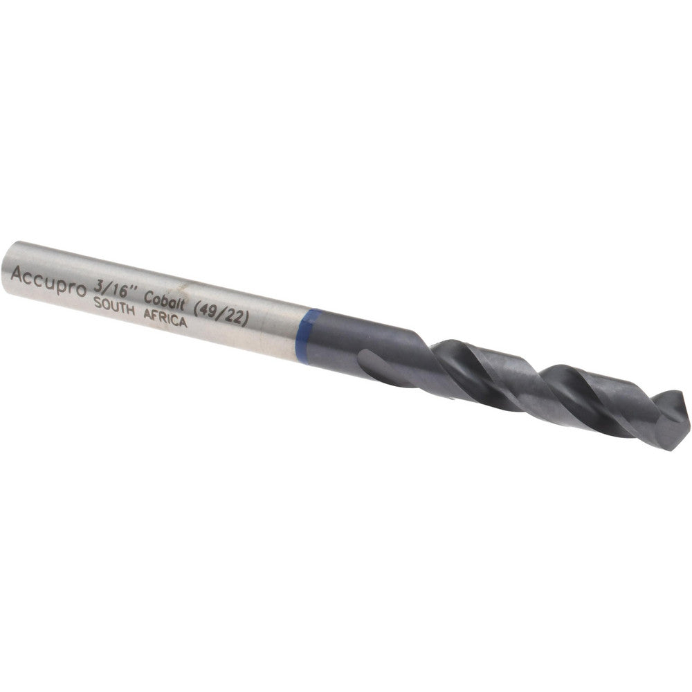 Accupro 1BS0476-AC Screw Machine Length Drill Bit 3/16" Dia, 120 deg Point, Cobalt