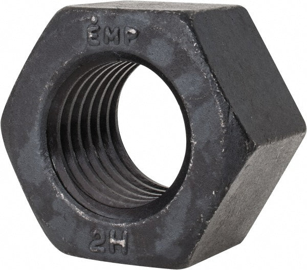 Value Collection 314440BR Heavy Hex Nut 1-3/8-6, Grade A194 Grade 2H Steel, Bright/Uncoated Finish