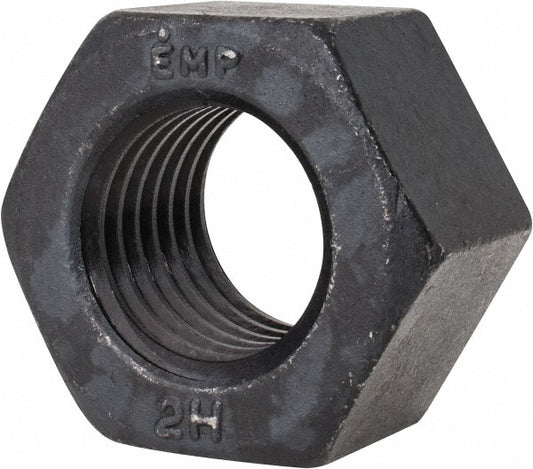 Value Collection 314440BR Heavy Hex Nut 1-3/8-6, Grade A194 Grade 2H Steel, Bright/Uncoated Finish