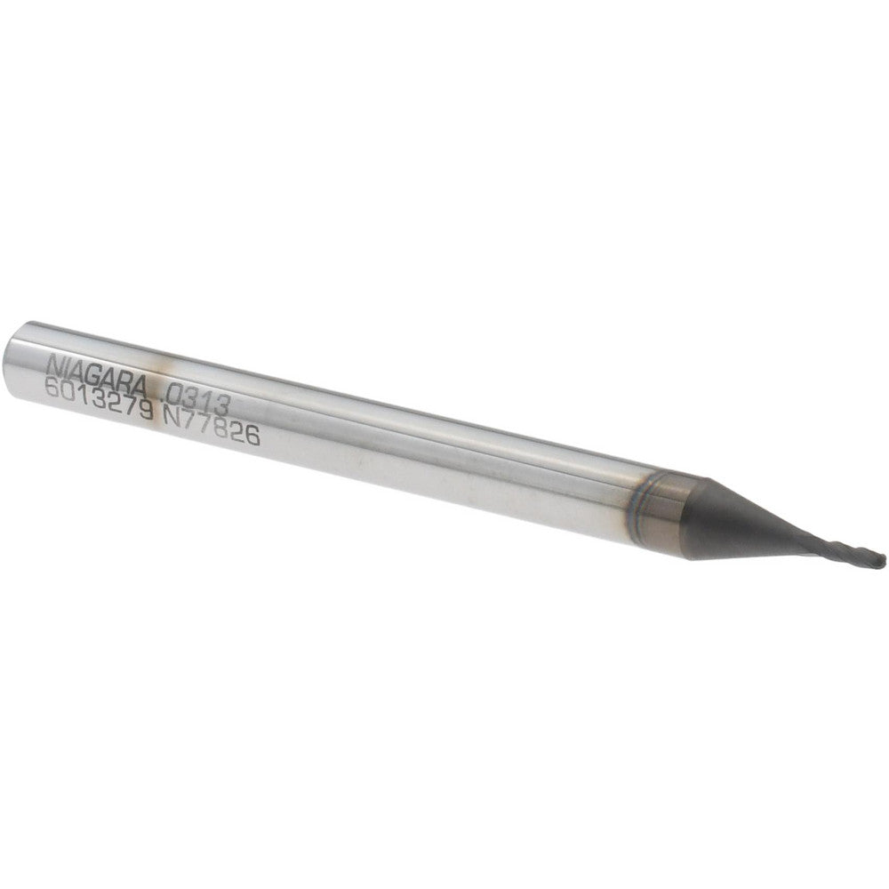 Seco 17004996 Ball End Mill 1/32" Dia, 3/32" LOC, 4 Flute, Solid Carbide
