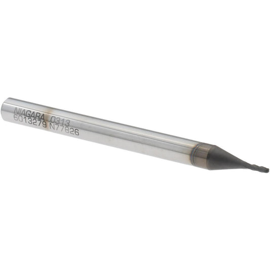 Seco 17004996 Ball End Mill 1/32" Dia, 3/32" LOC, 4 Flute, Solid Carbide