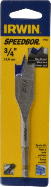 Irwin 87912 Spade-Blade Drill Bit 3/4" Drill Bit, High Speed Steel