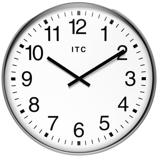 Infinity Instruments 14246SV-830 Office Wall Clocks Clock Type Dial  Display Type Analog  Power Source Battery  Clock Movement Control Manual  Face Color White  Case Color Silver