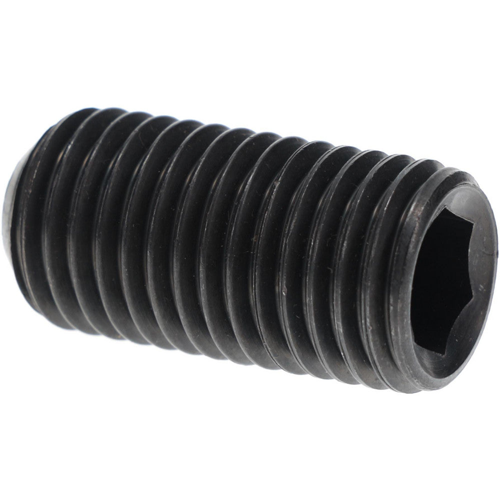 Value Collection 101718BR Set Screw 1-8, 2" Overall Length, Cup Point, Alloy Steel, Grade 8