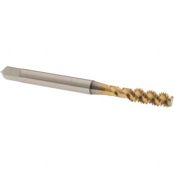 OSG 1413505 Spiral Flute Tap #10-32, UNF, 3 Flute, Bottoming Chamfer, 2B Class of Fit, High-Speed Steel, TiN Finish