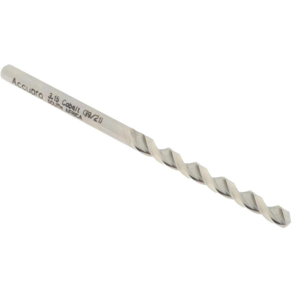 Accupro 1640315-AC Jobber Length Drill Bit 3.15 mm Dia, 130 &deg, Cobalt