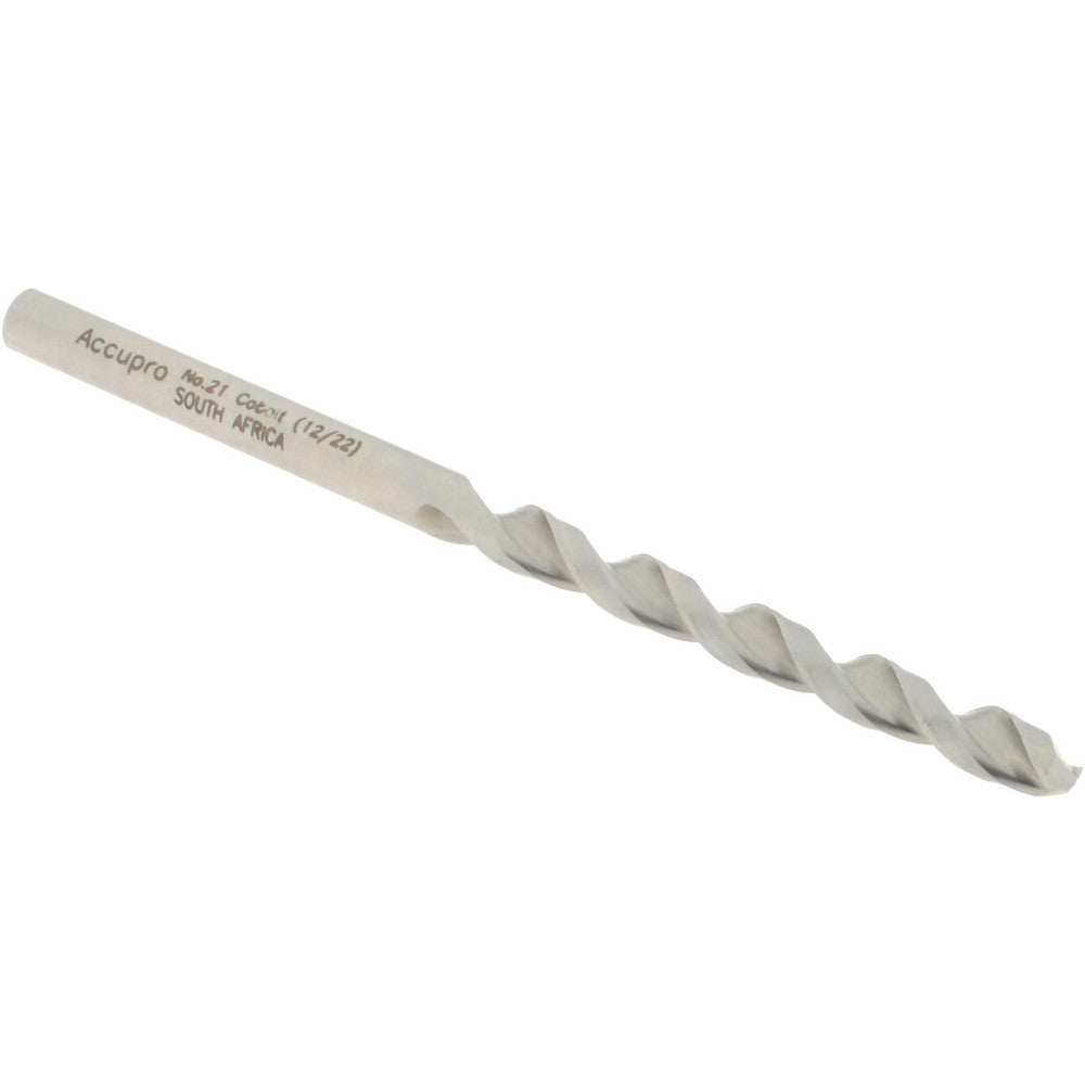 Accupro 1640404-AC Jobber Length Drill Bit #21, 130 &deg, Cobalt