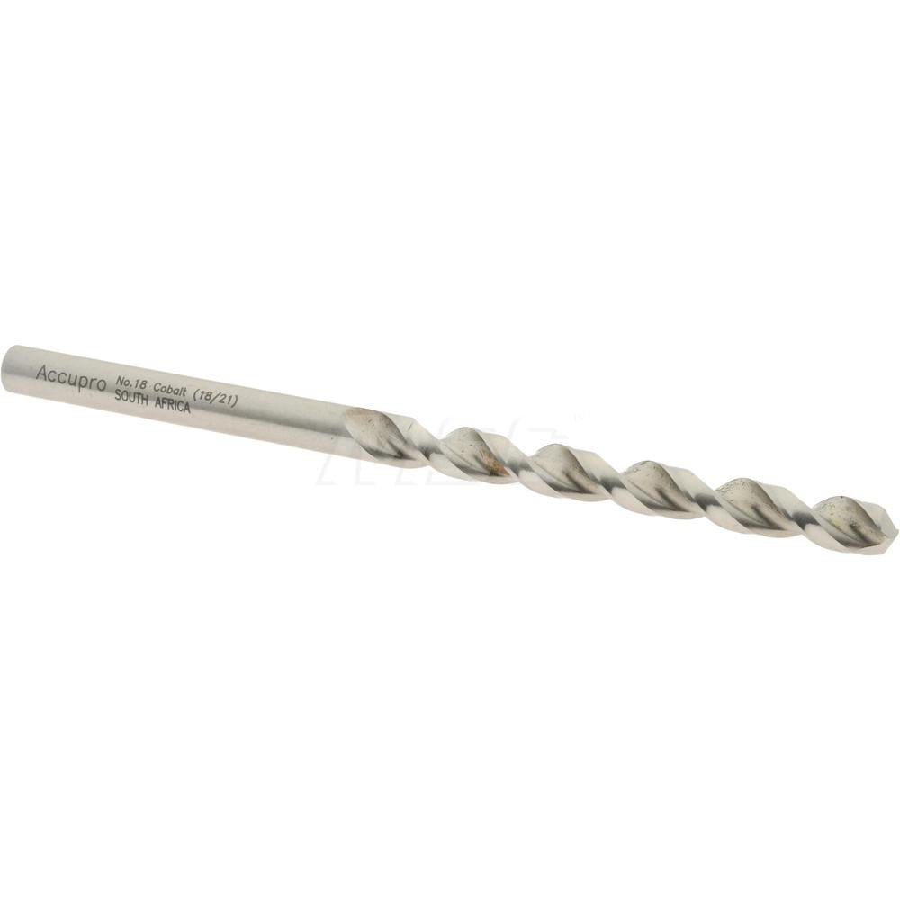 Accupro 1640431-AC Jobber Length Drill Bit #18, 130 &deg, Cobalt