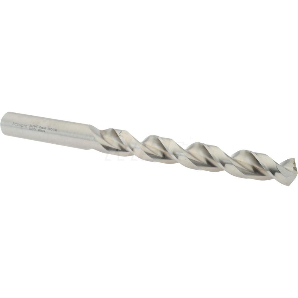 Accupro 1641229-AC Jobber Length Drill Bit 31/64" Dia, 130 &deg, Cobalt