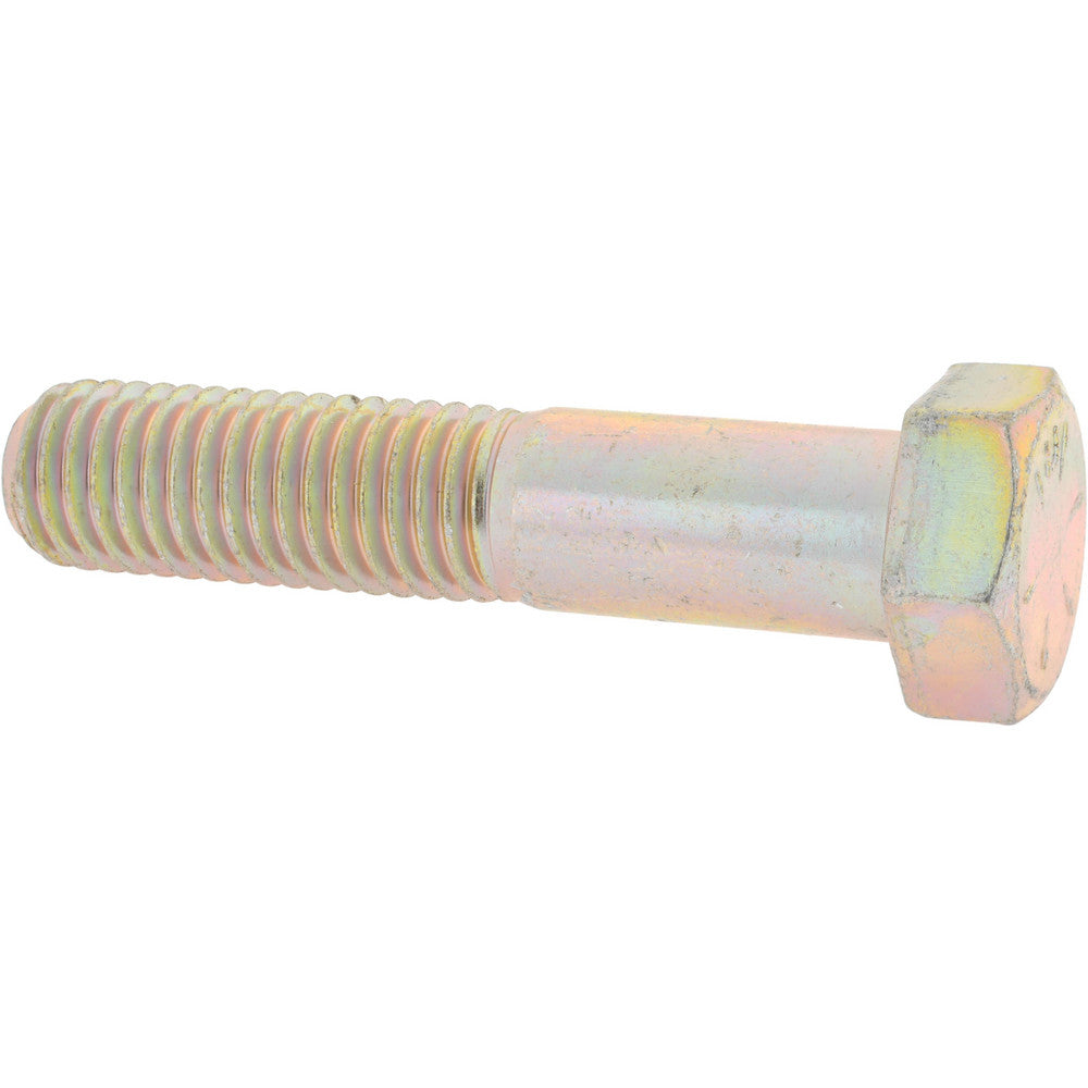 HHCS Made In USA 39153 Hex Head Cap Screw 5/8-11 x 3", Grade 8 Steel, Zinc Yellow Dichromate Finish
