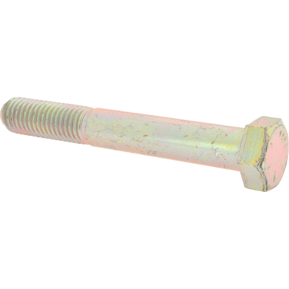 HHCS Made In USA 39158 Hex Head Cap Screw 5/8-11 x 4-1/2", Grade 8 Steel, Zinc Yellow Dichromate Finish