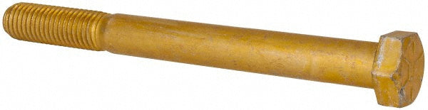 HHCS Made In USA MSC39165 Hex Head Cap Screw 5/8-11 x 8", Grade 8 Steel, Zinc Yellow Dichromate Finish