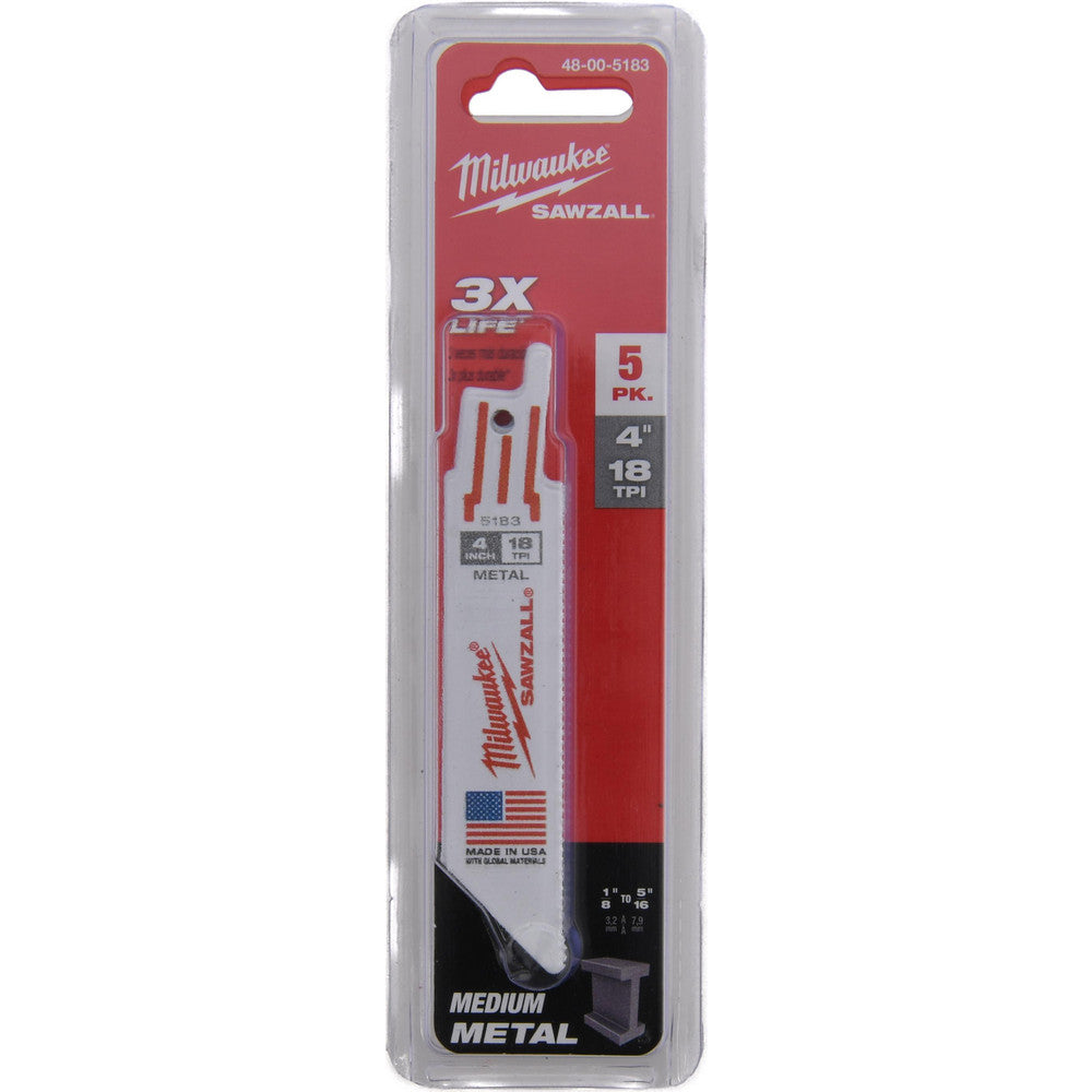 Milwaukee Tool 48-00-5183 Reciprocating Saw Blade Steel