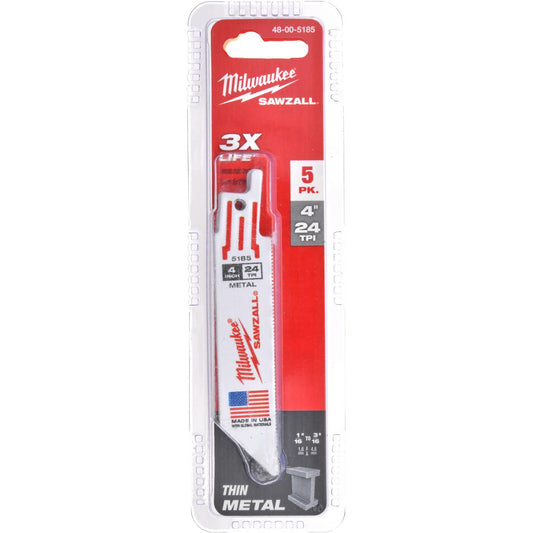 Milwaukee Tool 48-00-5185 Reciprocating Saw Blade Steel
