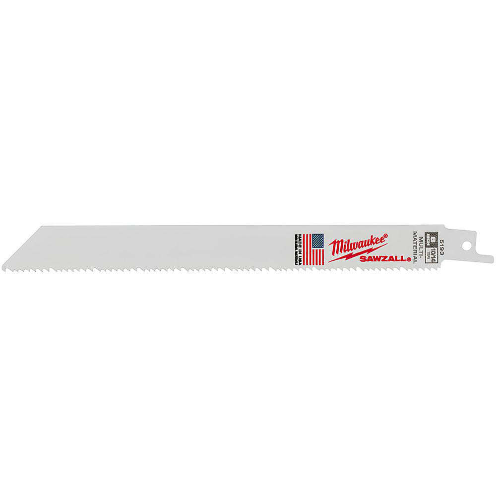 Milwaukee Tool 48-00-5193 Reciprocating Saw Blade Steel