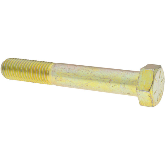 HHCS Made In USA 39182 Hex Head Cap Screw 3/4-10 x 5", Grade 8 Steel, Zinc Yellow Dichromate Finish