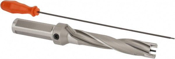 Kennametal 1505183 Replaceable-Tip Drill 23.81 to 24 mm Dia, 120 mm Max Depth, 25.4 mm Weldon Flat Shank