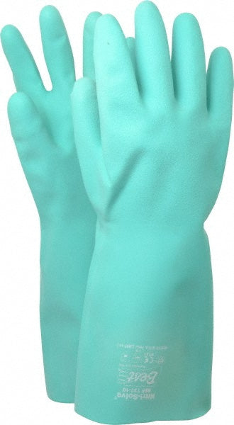 SHOWA 737-10 Chemical Resistant Gloves X-Large, 22 mil Thick, Nitrile, Unsupported