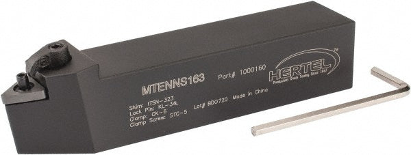 Hertel 1000160 Indexable Turning Toolholder MTENNS163 1" SHANK, Clamp & Screw