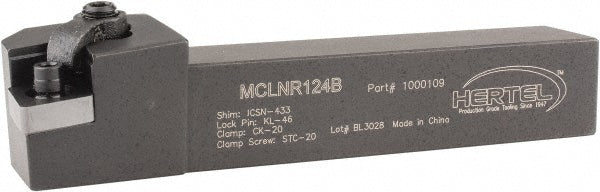 Hertel 1000109 RH MCLN Negative Rake Indexable Turning Toolholder