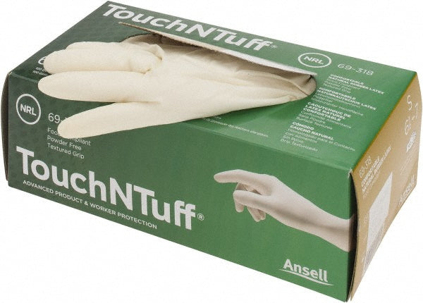 Ansell 693180XL Series TouchNTuff Disposable Gloves Size X-Large, 4.7 mil, Uncoated-Coated Latex, Industrial Grade, Unpowdered