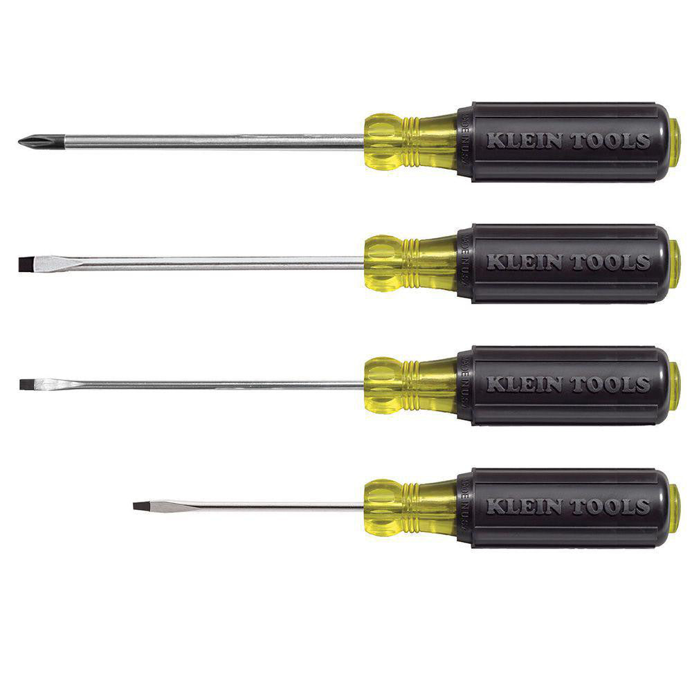 Klein Tools 85484 Screwdriver Set 4 Pc, Cabinet, Keystone & Phillips
