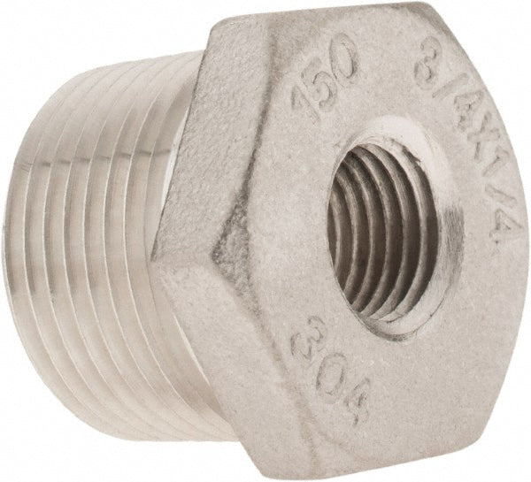 Merit Brass K414-1204 Pipe Bushing 3/4 x 1/4", 304 Stainless Steel