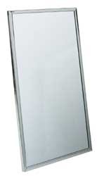 Bradley 781-018300 18 Inch Wide x 30 Inch High, Theft Resistant Rectangular Glass Washroom Mirror