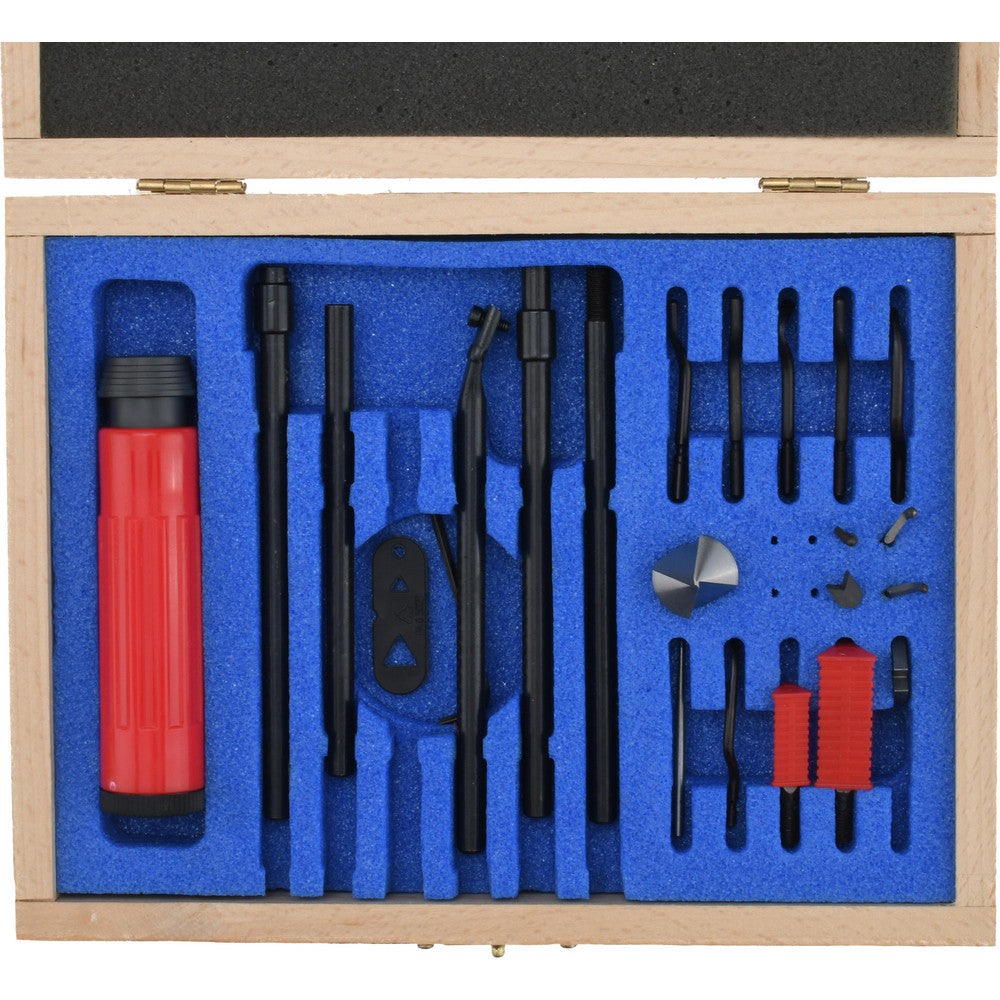 Shaviv 154-29061 Hand Deburring Tool Set 21 Pc, Solid Carbide & High Speed Steel