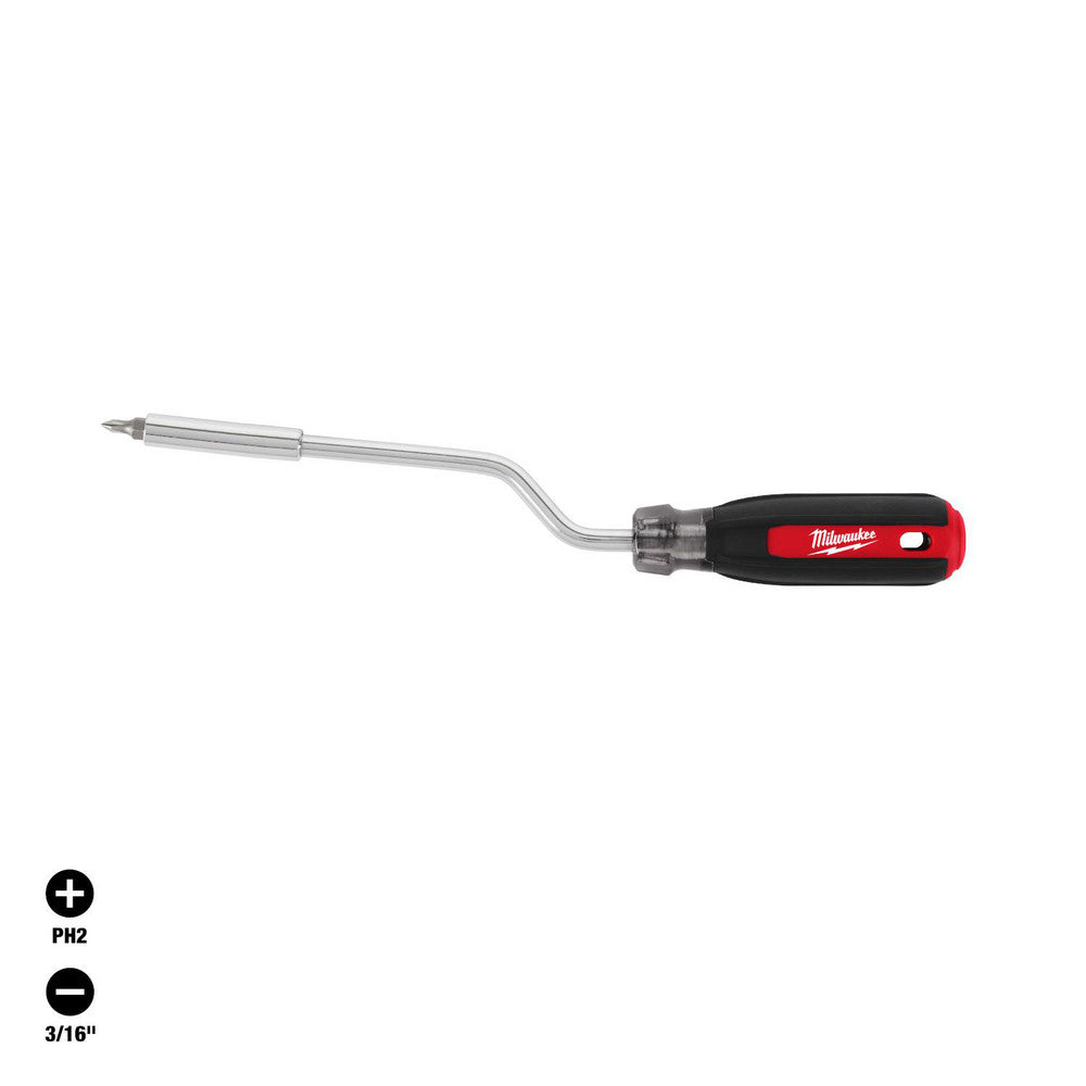 Milwaukee Tool 48-22-2916 Bit Screwdrivers Type Multi-Bit Screwdriver  Tip Type Multi  Handle Type Cushion Grip  Overall Length (Decimal Inch) 10.1000  Handle Length (Inch) 4.0000  Handle Material Acetate