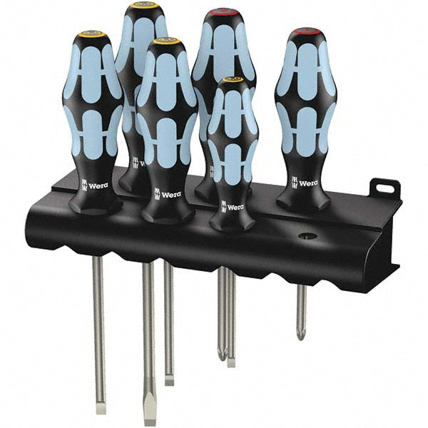 Wera 05032060001 Screwdriver Set 6 Pc, Phillips & Slotted