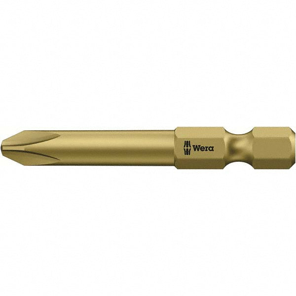 Wera 05134910001 Power Screwdriver Bit #2 Phillips, PH2 Speciality Point Size, 1/4" Hex Drive
