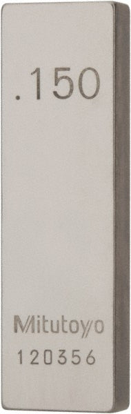 Mitutoyo 611115-541 Rectangle Steel Gage Block 0.15", Grade AS-1