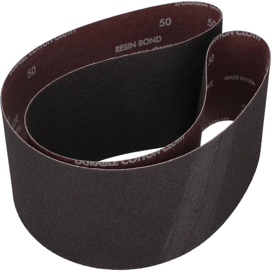 Norton 78072722175 Abrasive Belt  4" Wide, 54" OAL, 50 Grit, Aluminum Oxide