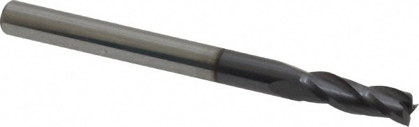 Kyocera SGS Precision Tools 30849 Square End Mill 1/8" Dia, 3/8" LOC, 3 Flute, Solid Carbide