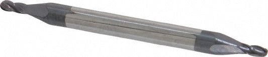 Kyocera SGS Precision Tools 31220 Ball End Mill 0.0625" Dia, 0.125" LOC, 4 Flute, Solid Carbide
