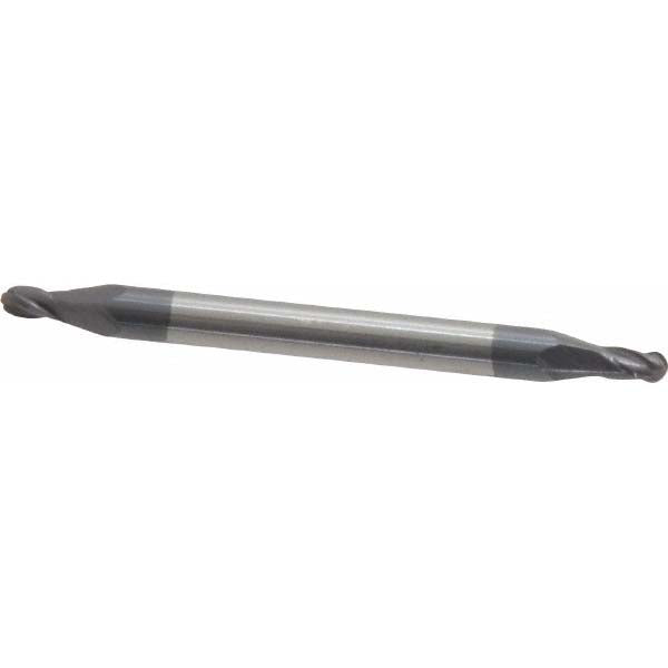 Kyocera SGS Precision Tools 31221 Ball End Mill 0.0781" Dia, 0.125" LOC, 4 Flute, Solid Carbide