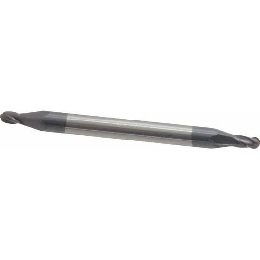 Kyocera SGS Precision Tools 31221 Ball End Mill 0.0781" Dia, 0.125" LOC, 4 Flute, Solid Carbide