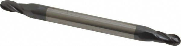Kyocera SGS Precision Tools 31222 Ball End Mill 0.0938" Dia, 0.1875" LOC, 4 Flute, Solid Carbide
